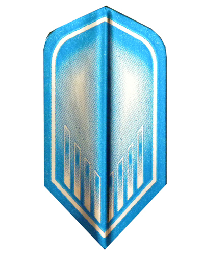 Dart Flights 5 Blue & Silver Graphic Design Slim Sets