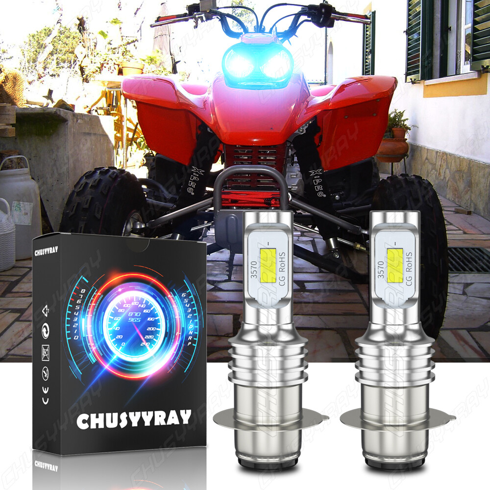 Headlight For Honda Sportrax TRX400EX 1999-2008 8000K Ice  Blue LED Lights Bulbs