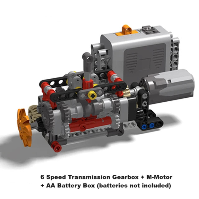 Power Function 6 Speed Transmission Gearbox MOC Technical Building Blocks LEGO