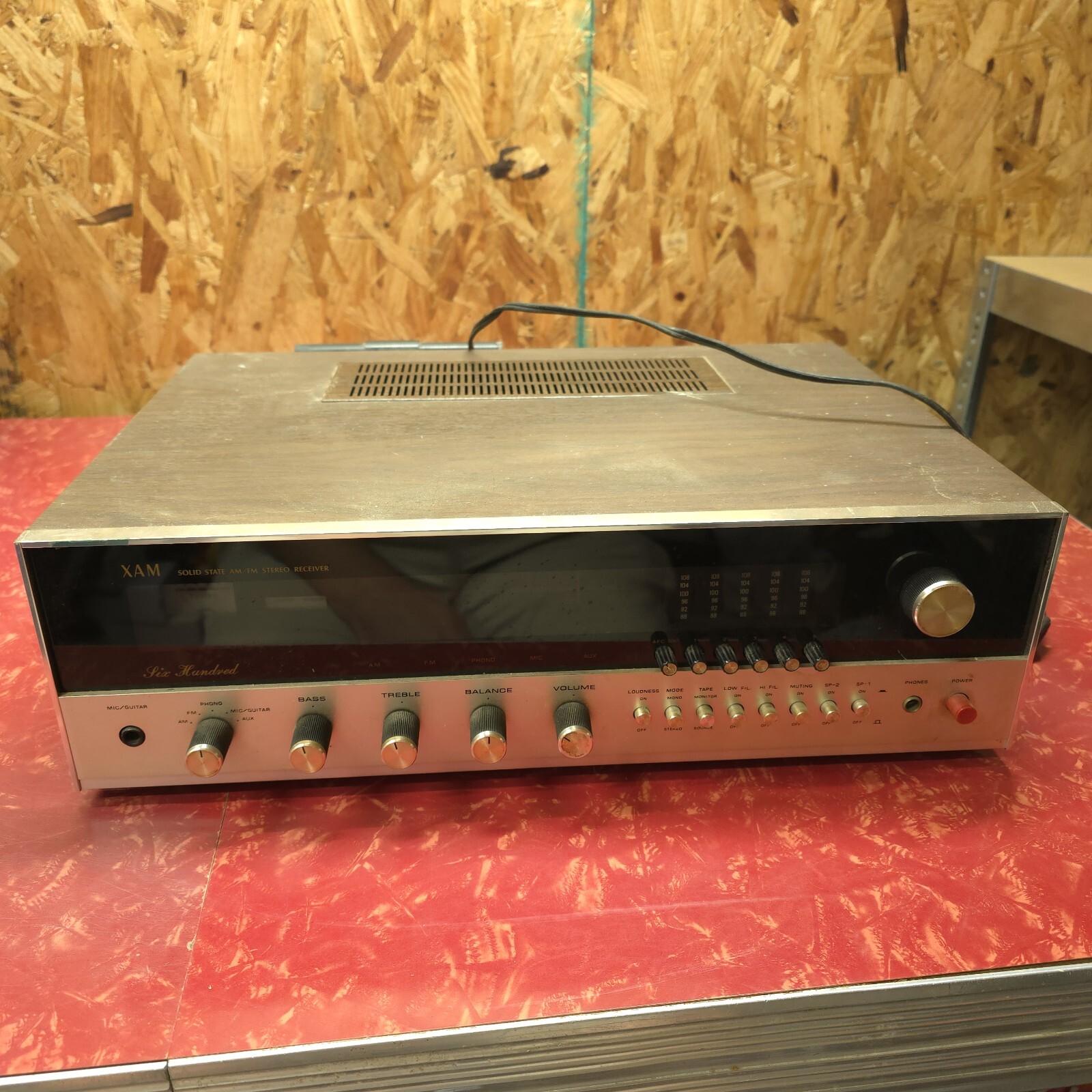 RARE XAM Six Hundred Solid State Stereo Receiver AM FM Tuner Amplifier Vintage