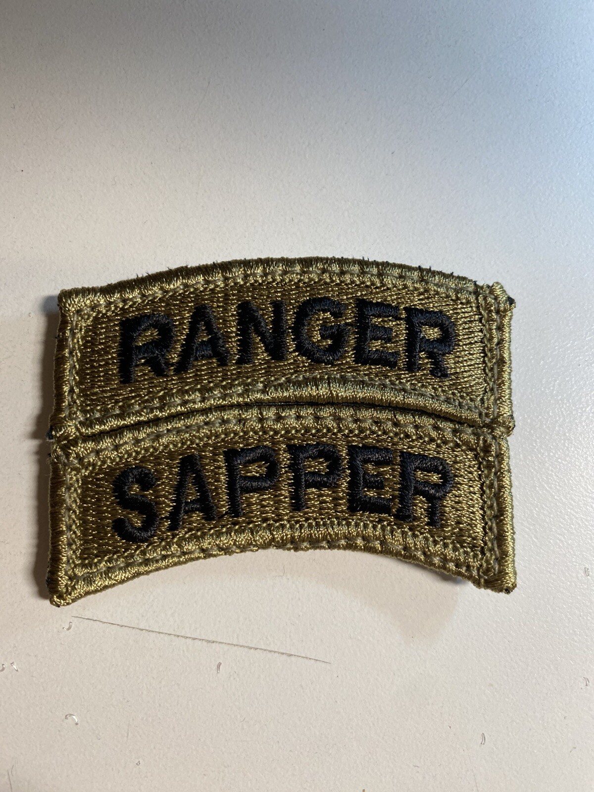Us Army OCP Ranger Tab And Sapper Tab Sewing Together /Hook Back