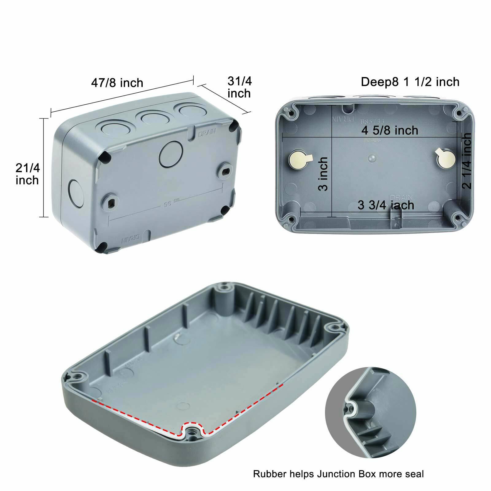 Electronic Project Box Junction Enclosure Case Box Waterproof IP66 Cable Glands