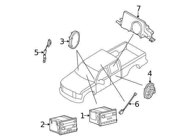 Genuine Ford Front Dr Speaker 7C3Z-18808-C