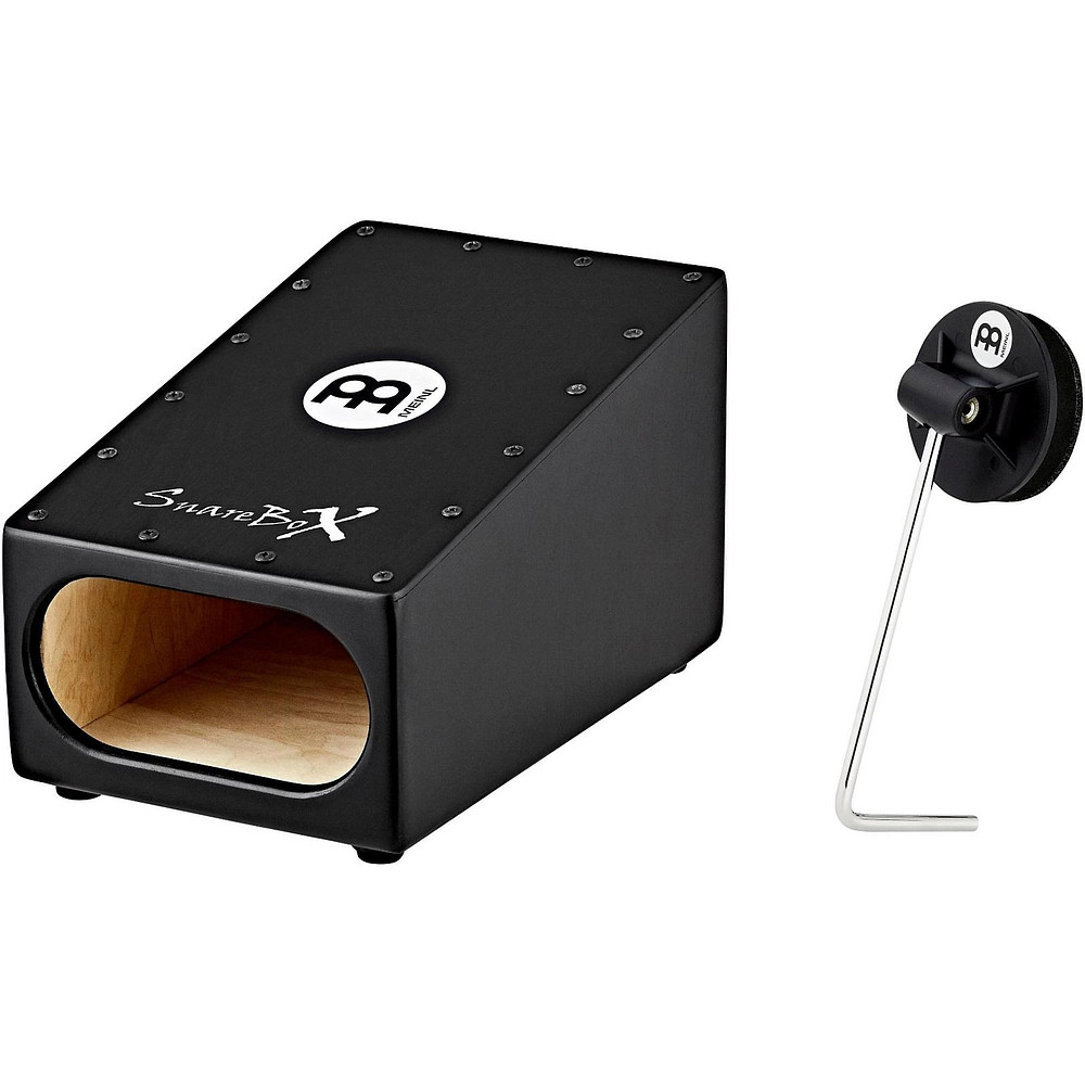 Meinl Acoustic Snare Stomp Box with LShaped Beater, Black
