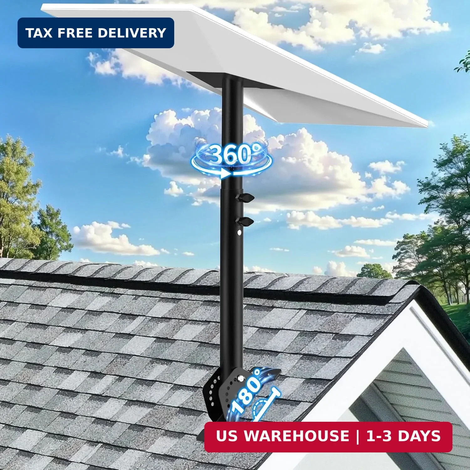 Gen 3/ Standard 4/4X Adjustable Starlink Roof Mount, 180° & 360° Rotation | Stor