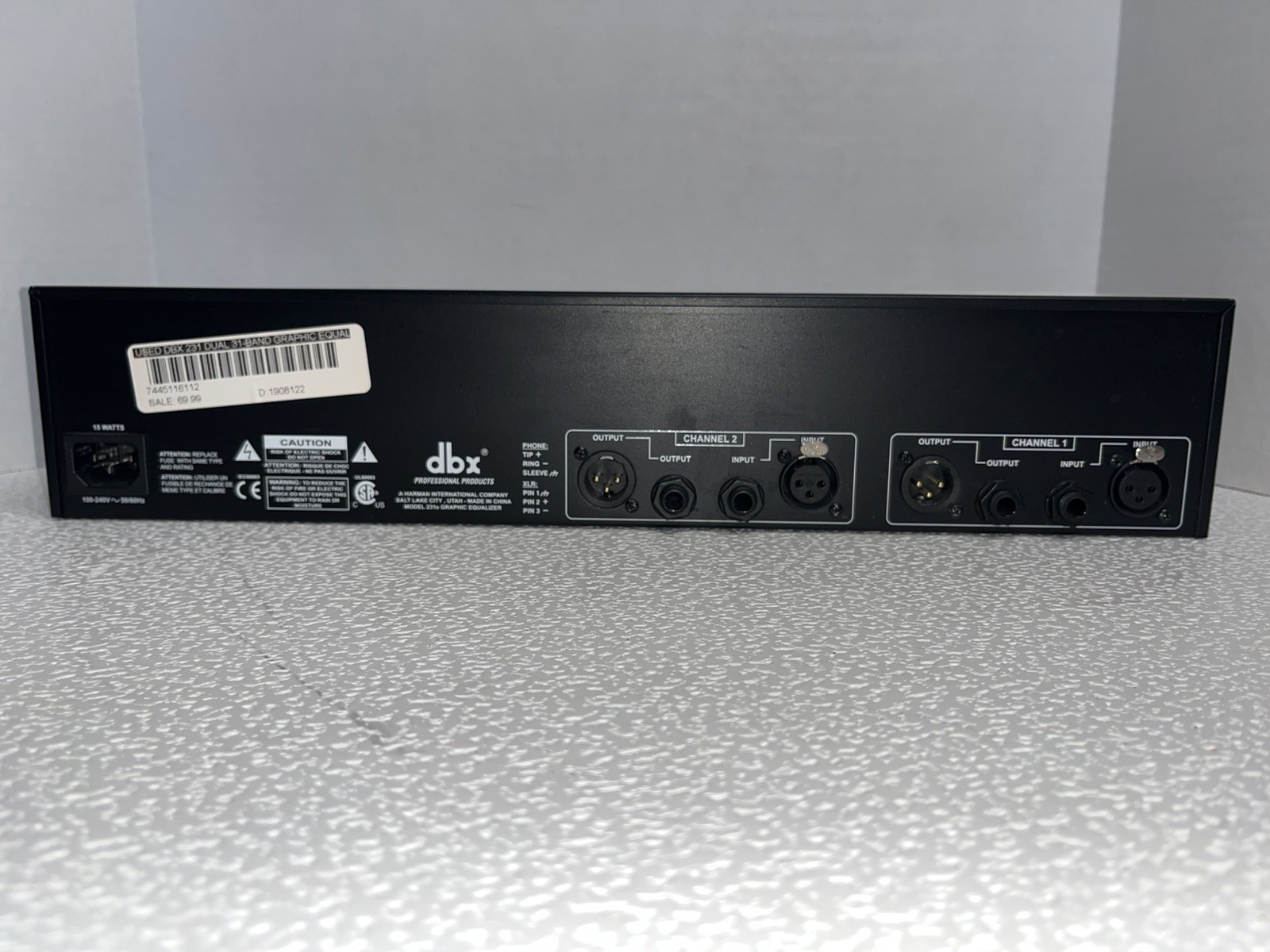 dbx 231s 31 band equalizer in excellent condition
