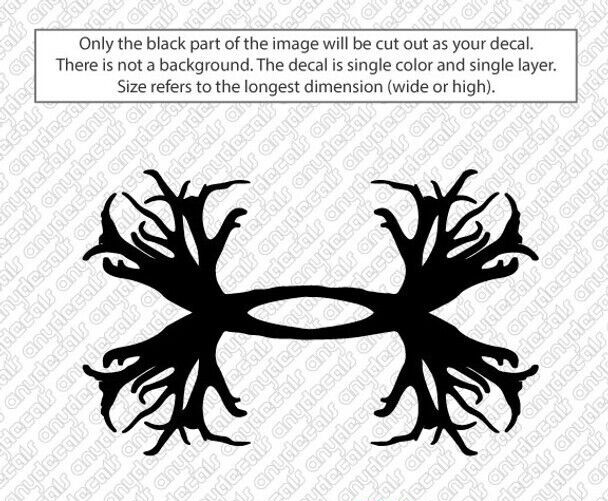 NEW Under Armour Paintsafe Logo 15" (Black) Auto / Truck Decal Antlers