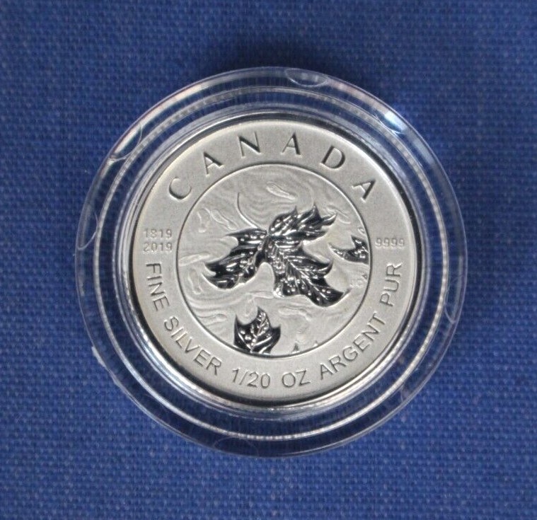 2019 Canada Silver Proof Maple Leaf 5 coin Set in Case with COA