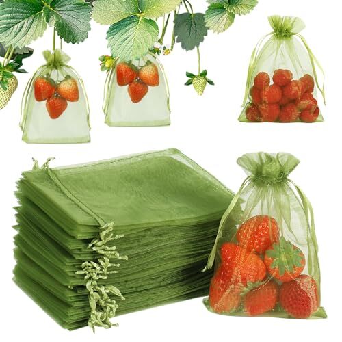 100 4x6Inch Fruit Protection Netting Bags Pest Barrier Mesh Bags for Fruit Trees