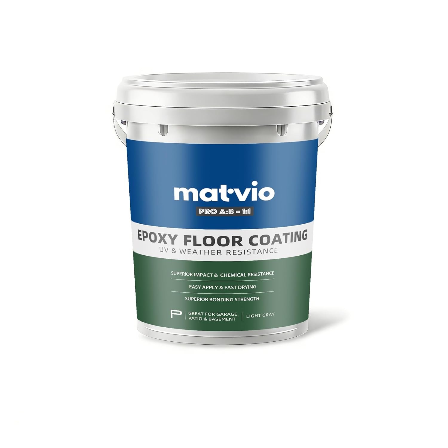 Epoxy Floor Coating 1.06 Gal 1:1 Mix Ratio Low VOC Garage Basement Epoxy