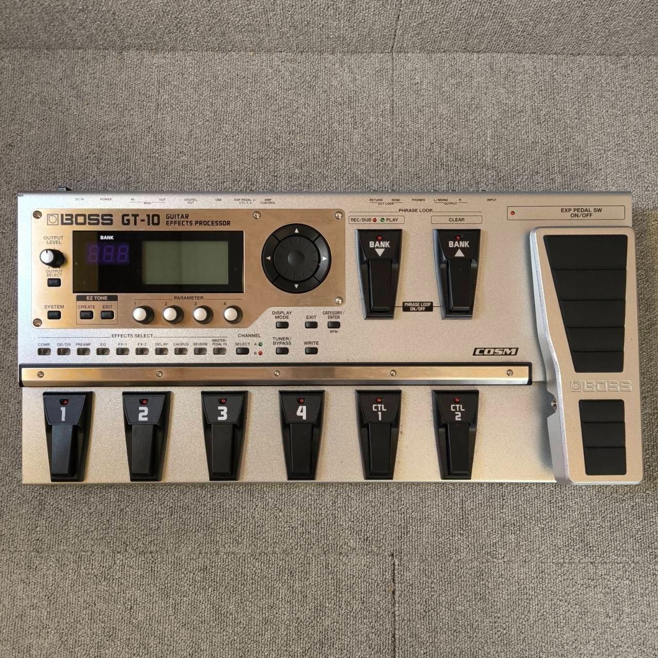 BOSS GT-10 Electric Guitar Multi Effects Pedal Effects Unit With AC Adapter