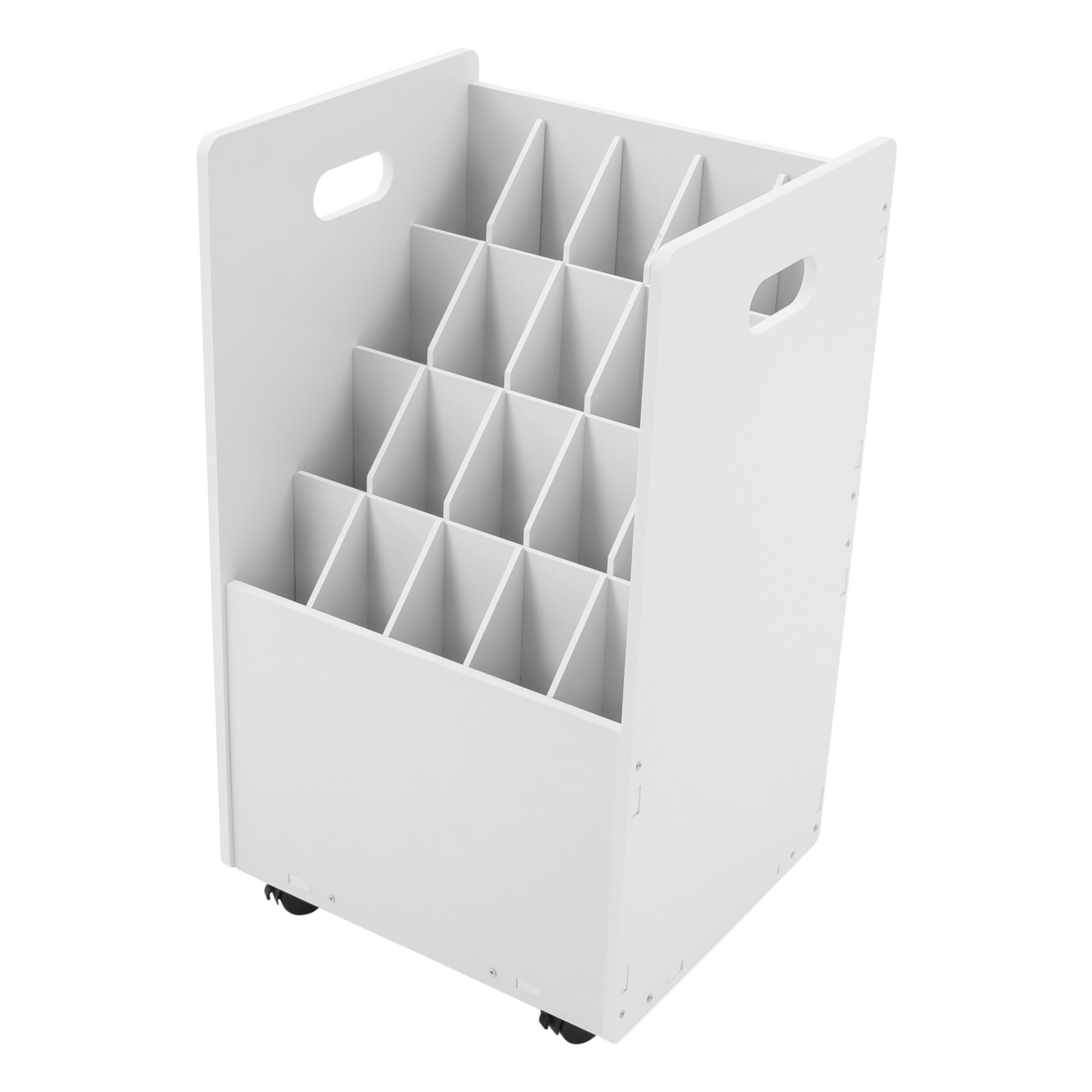 20-slot Roll File Organizer, Movable File Storage Cart, Roll Document Holder