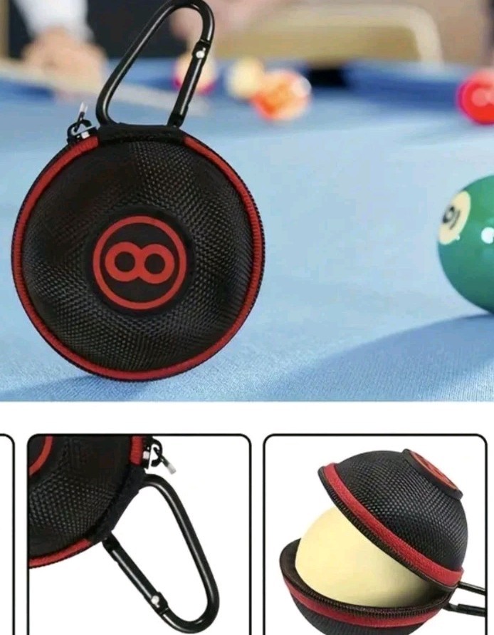 Training Cue Ball w/8 Ball Case, Levels Easy Advanced, 2 Pcs Pool Trainer Tool
