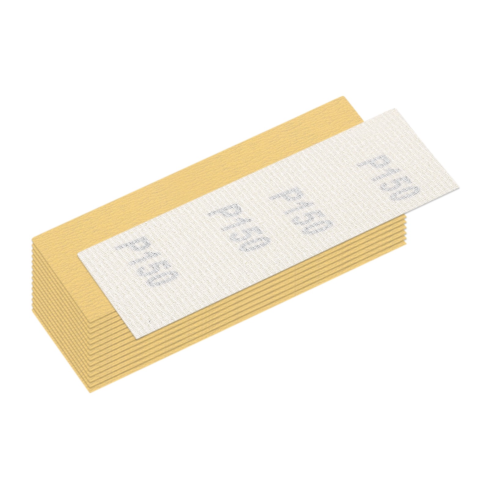 15 Pcs 150 Grit Dry Sandpapers, 1.2 x 3.5 Inch Sand Papers, Gold