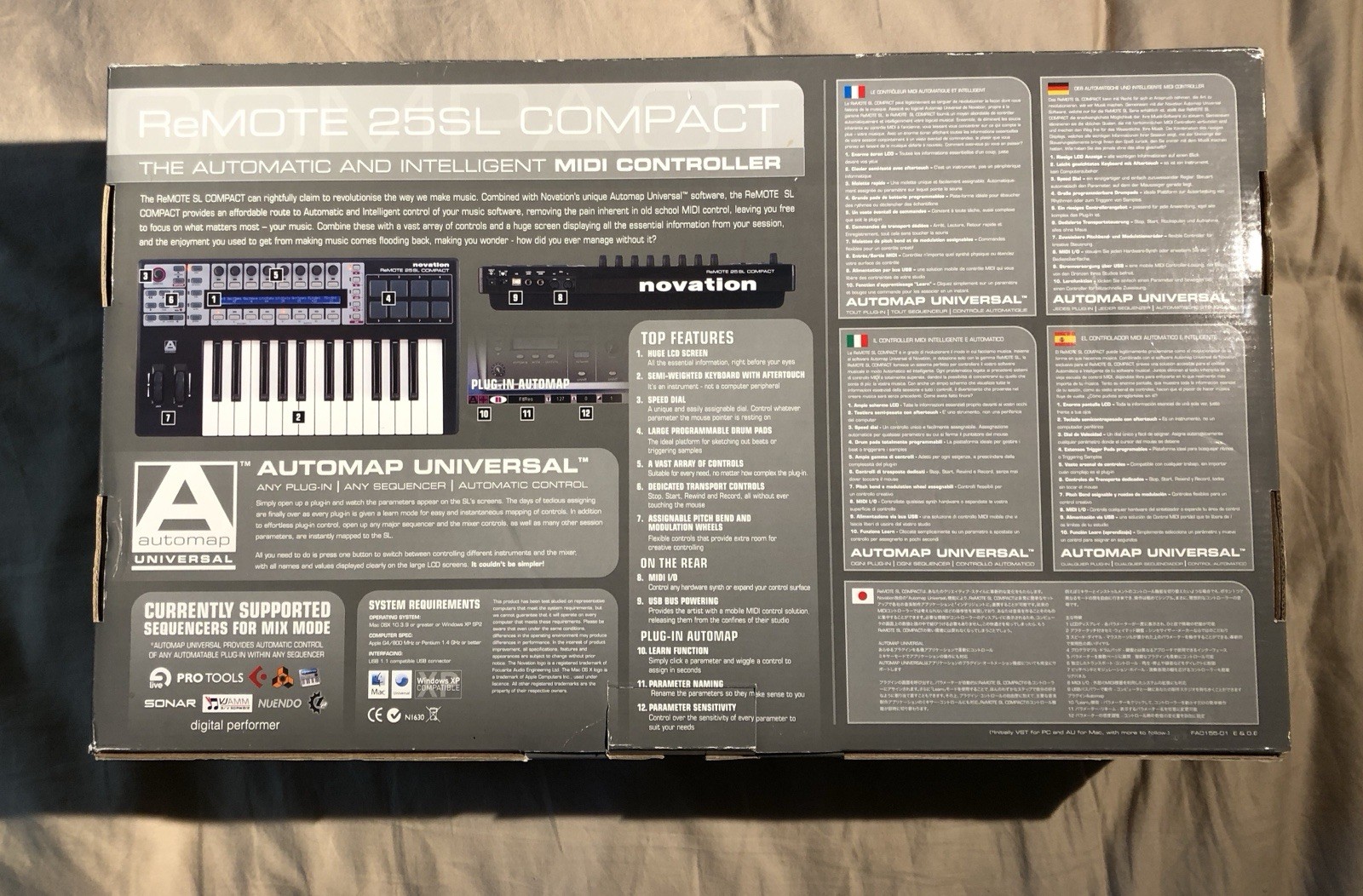 Novation Remote 25SL Compact Midi Controller Keyboard w/ Power Supply - mint