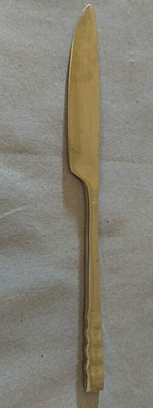 Pier 1 Wavy stainless 9" solid handle dinner knife