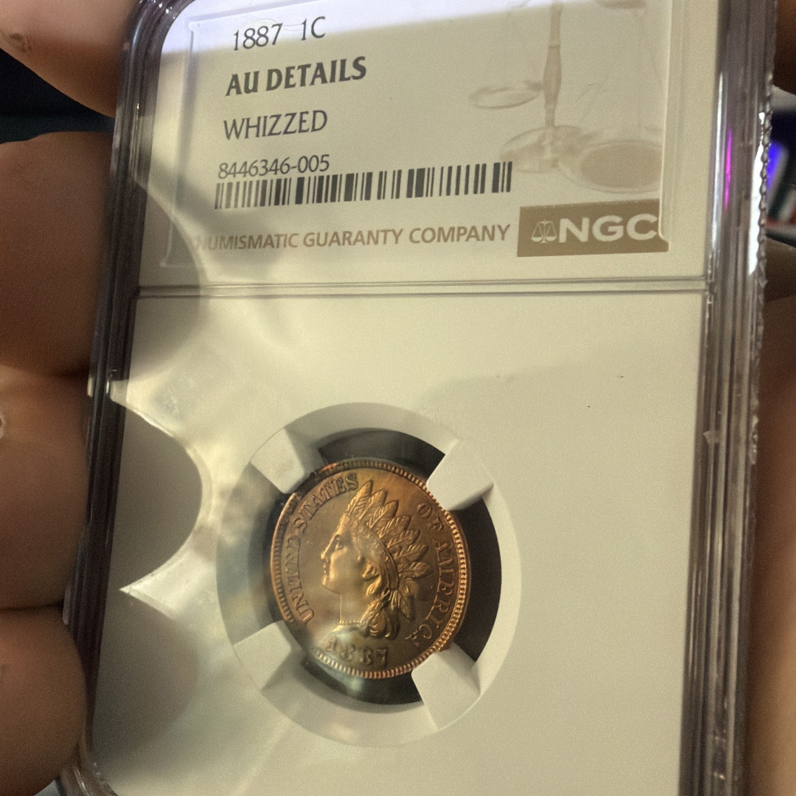1887 INDIAN HEAD CENT 1C  RD , EYE APPEALING AU DETAILS ￼