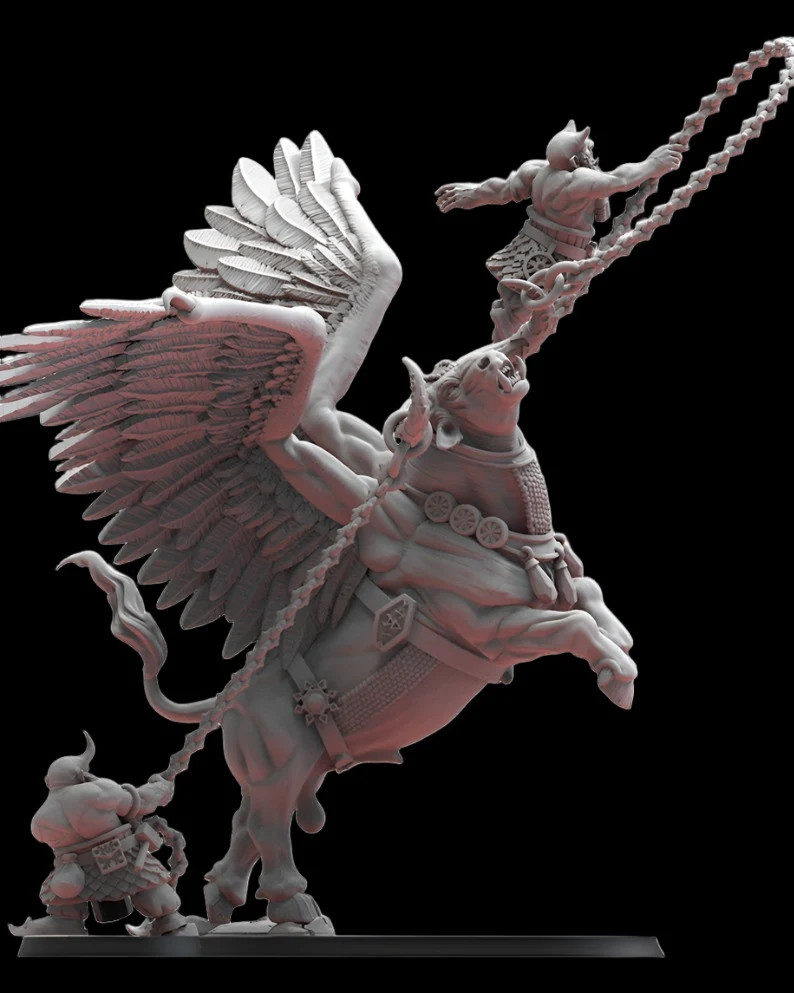 Magmhrin Sacred Taurus - 28-32mm Infernal Dwarves - Resin Tabletop Miniature