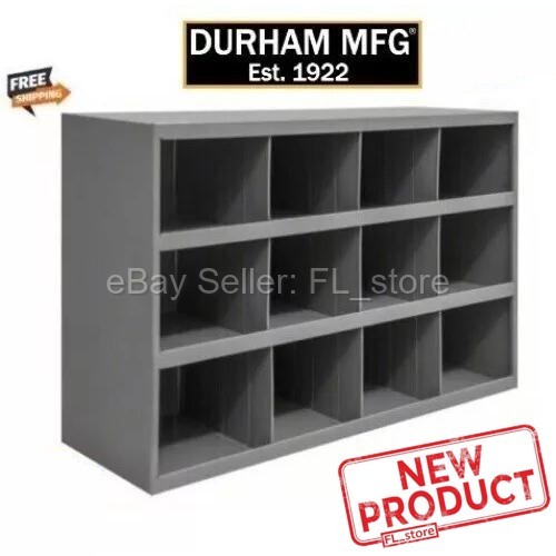 Metal 12 Hole Storage Bolt Bin Cabinet Compartment Nuts Bolts Fasteners Screws