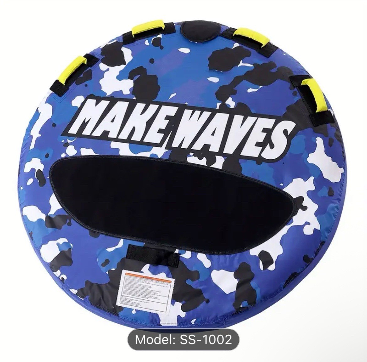 Happybuy 340 lbs Round Inflatable Towable Tube for Water Sports, 1-2 Riders