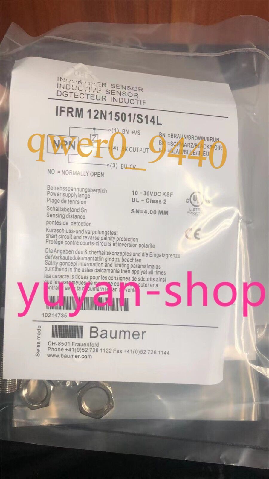 1PC NEW FOR Baumer IFRM 12N1501/S14L Proximity Switch Sensor #T2642 YS