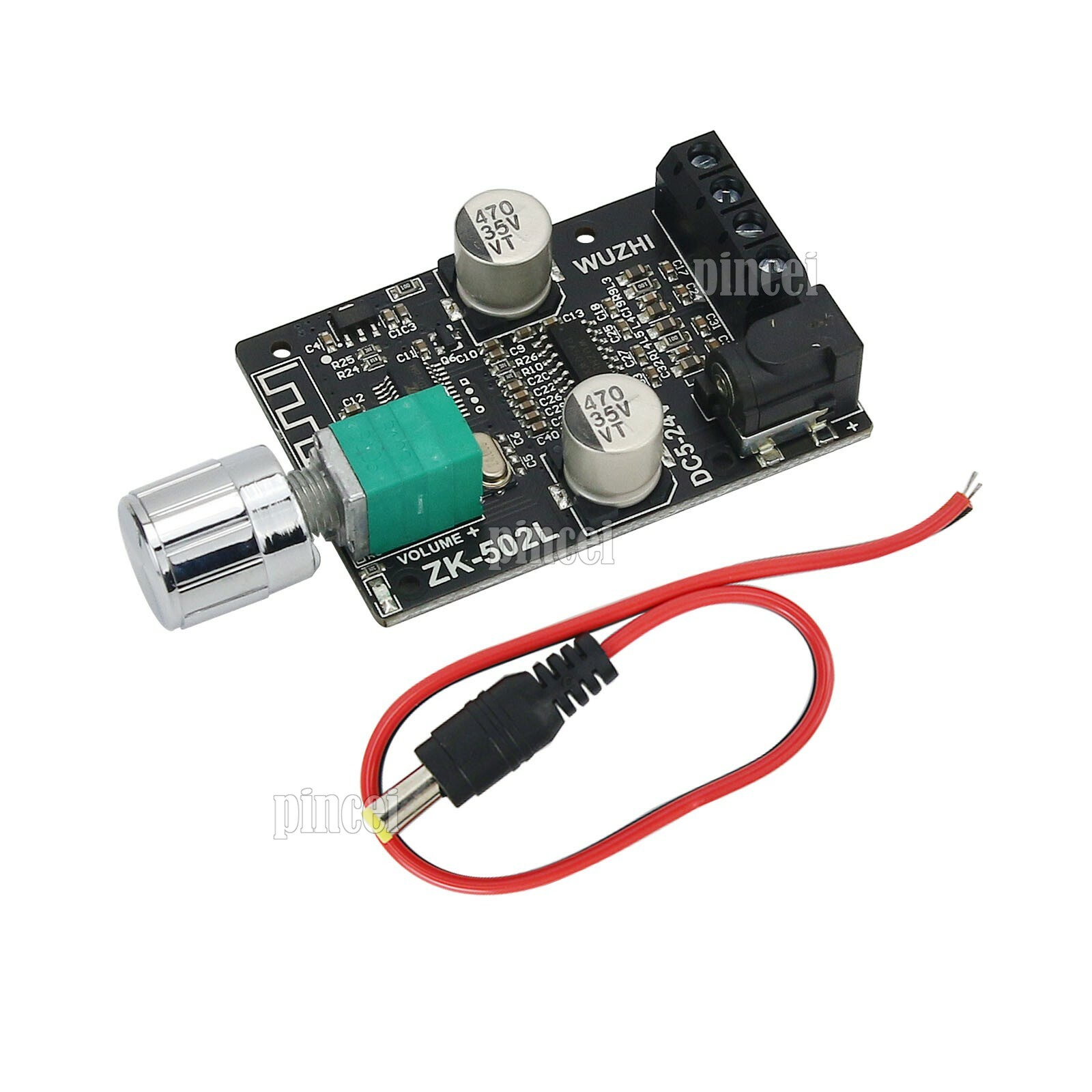 Mini 50Wx2 HiFi Power Amplifier Bluetooth Stereo Amp Assembled ZK-502L