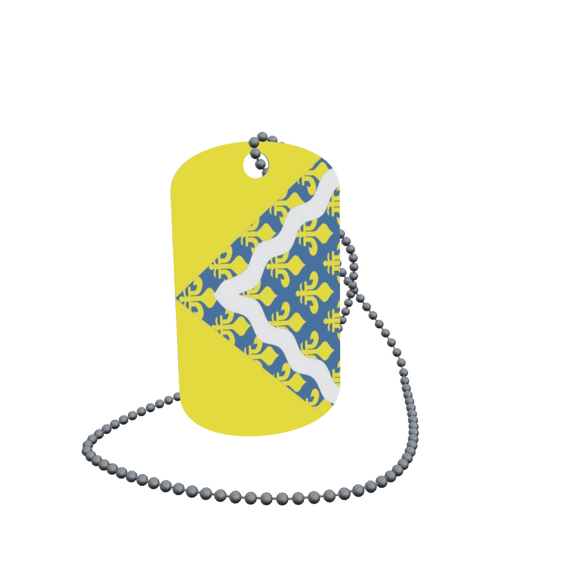 Dog Tag Flag Bunting Val de Marne Department Dog Tag Aluminium 30 x 50mm