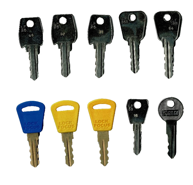 Lowe & Fletcher Key Set, 10 Keys, Suit All types of Cabinets, Lockers, Desks