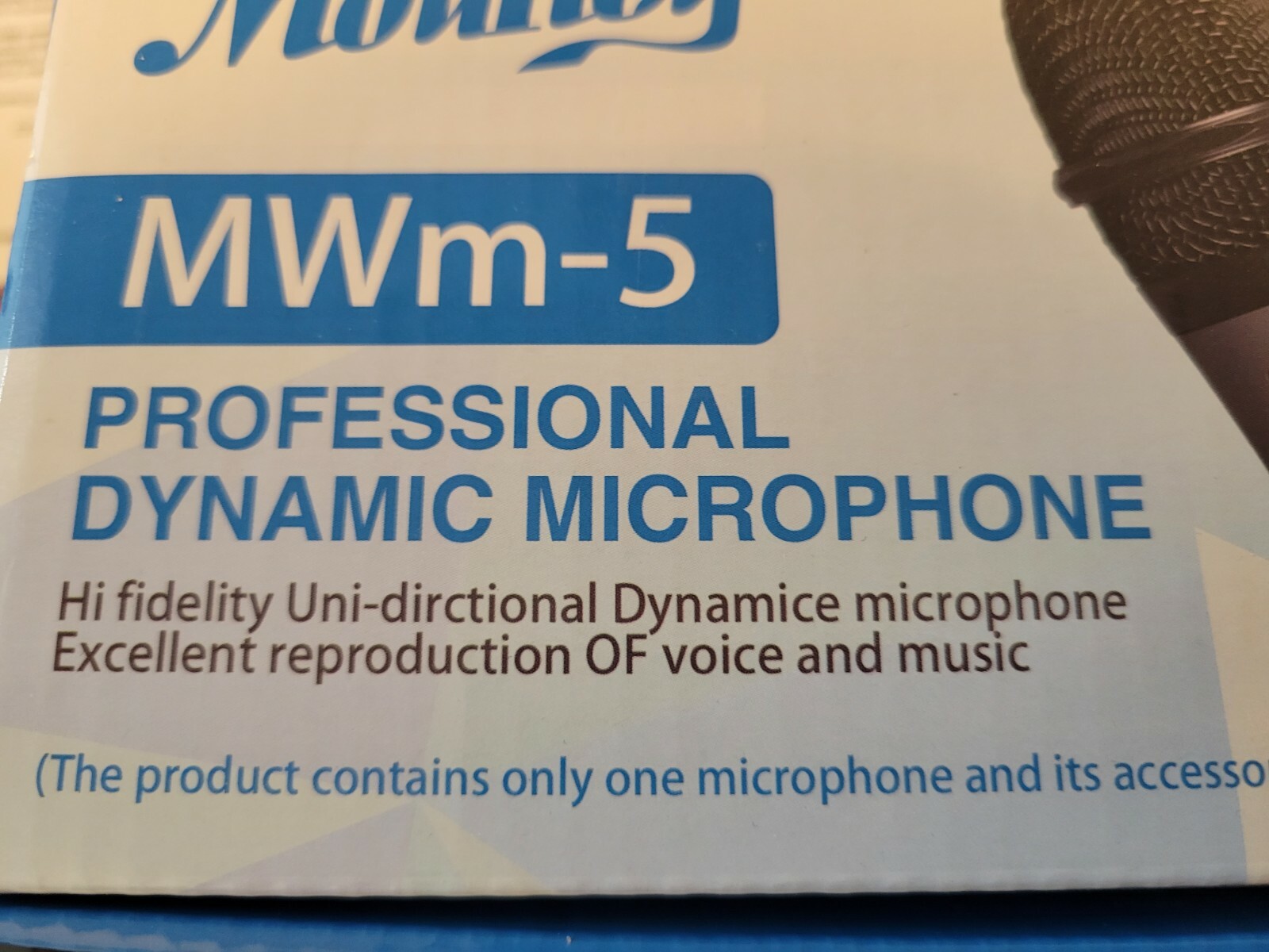 Moukey Professional Dynamic Microphone In Blue NEW Open Box