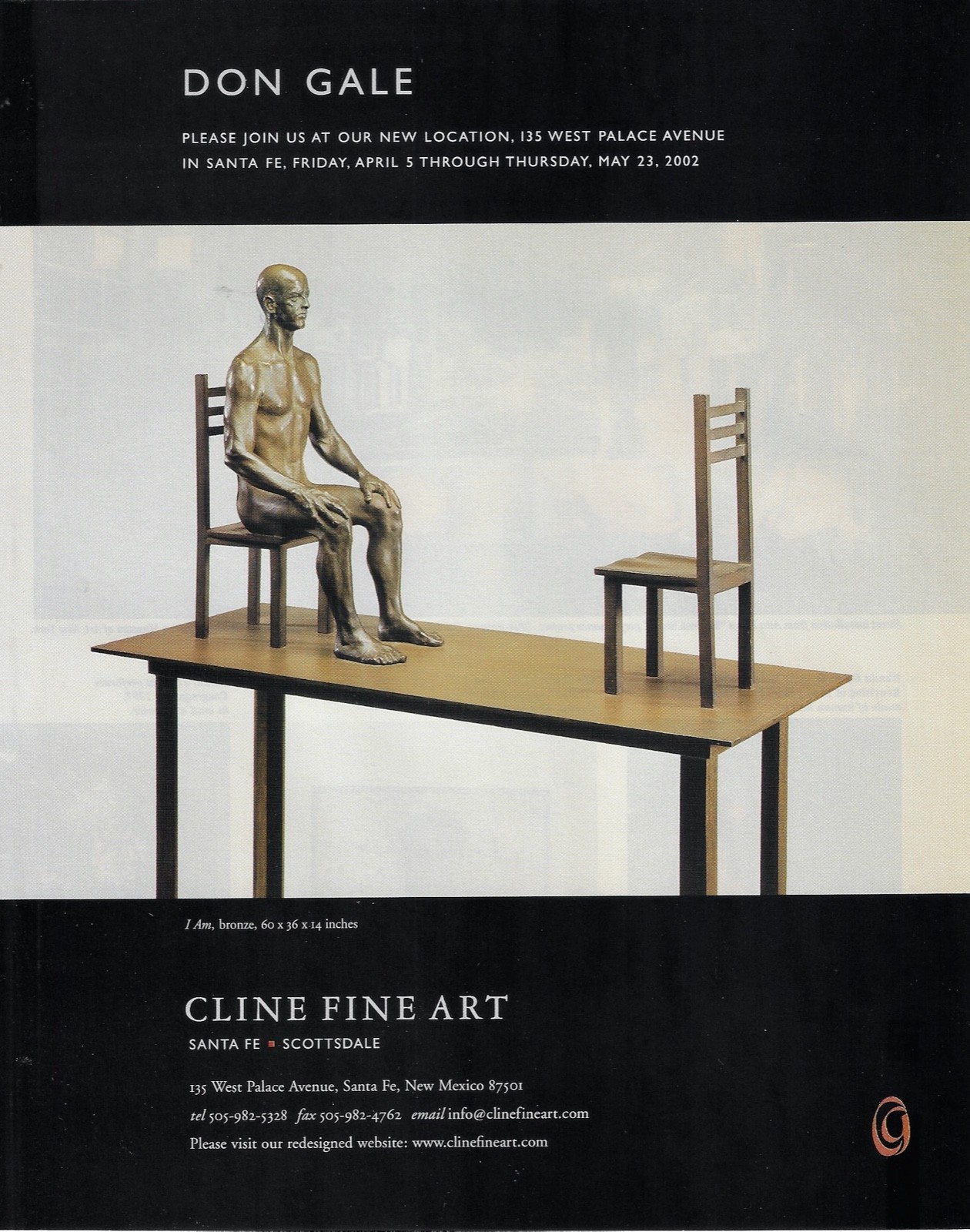 2002 DON GALE Bronze Art Gallery Exhibit Ad