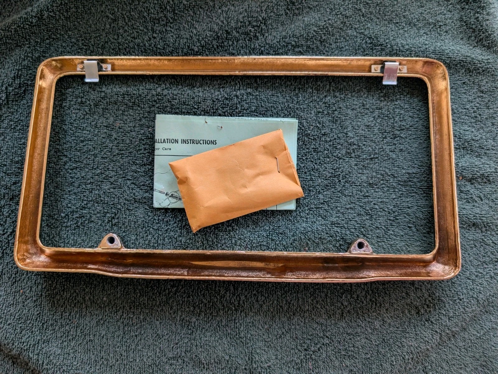 1957 Chevy BA Gold License Plate Frame, Each