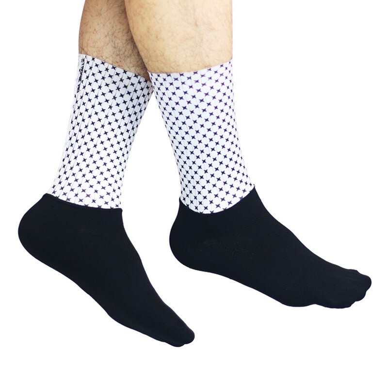 Road Cycling Riding Socks Bicycle Bike Sports Athletic Socks XC BMX MTB White