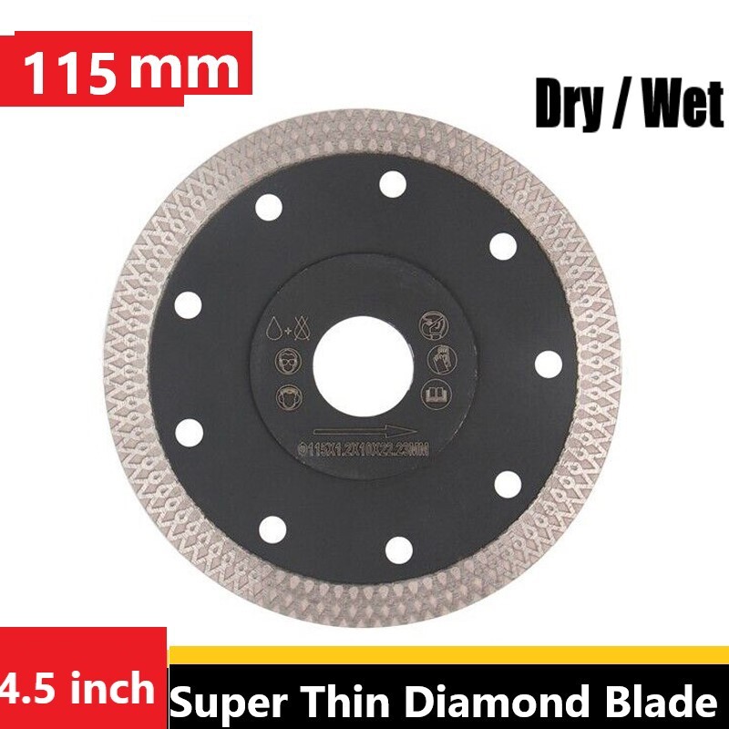 4.5" Porcelain Tile Turbo Diamond DRY & WET Cutting Disc Grinder Wheel Saw Blade