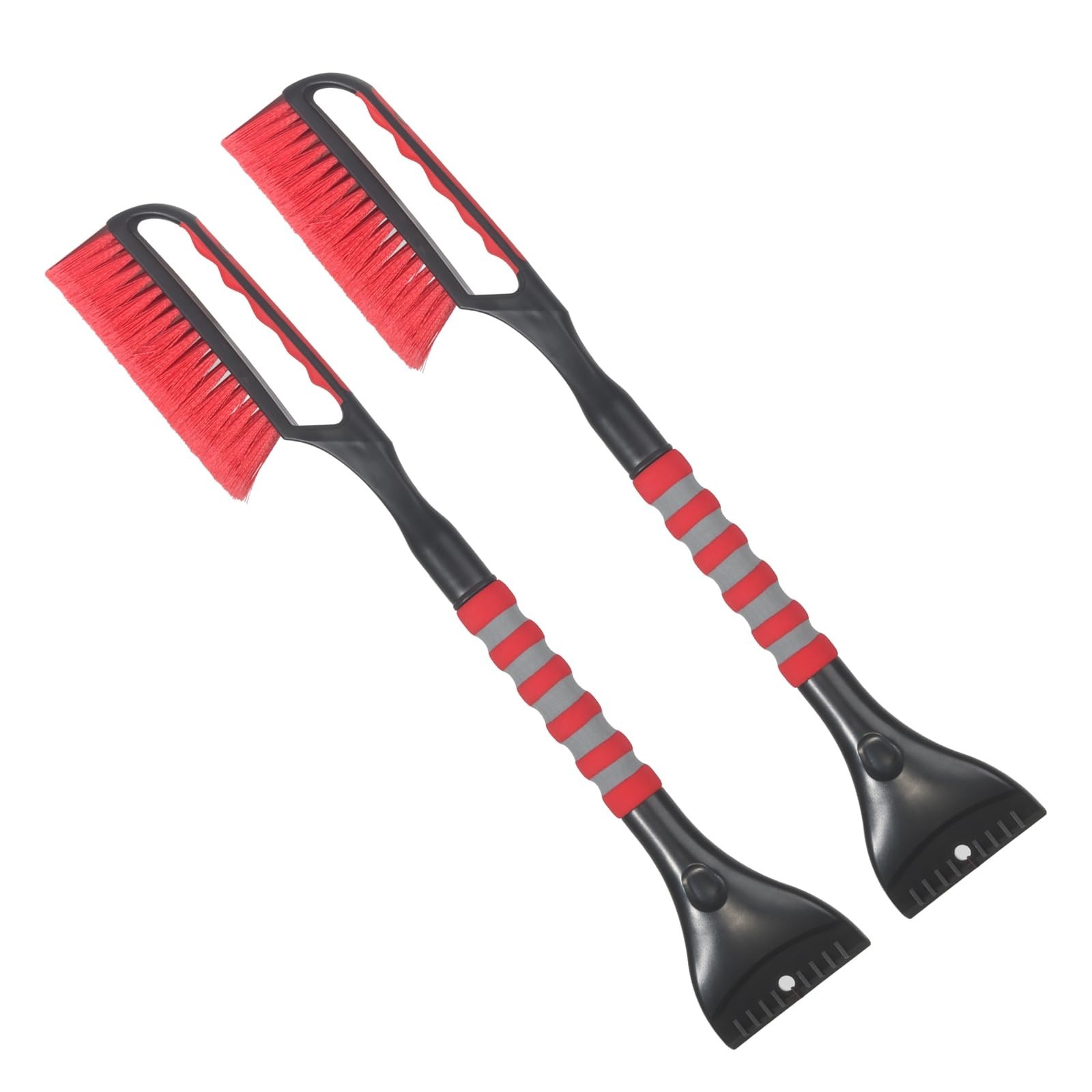 2-in-1 Snow Brush & Ice Scraper for Car Windshield - 26.4" Deicer Tool, 2 Pack