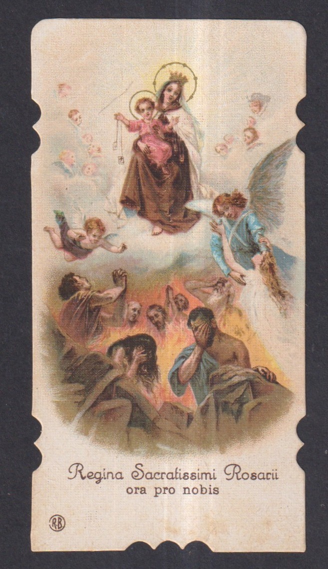Holy card antique de la Virgin del Carmen santino image pieuses estampa