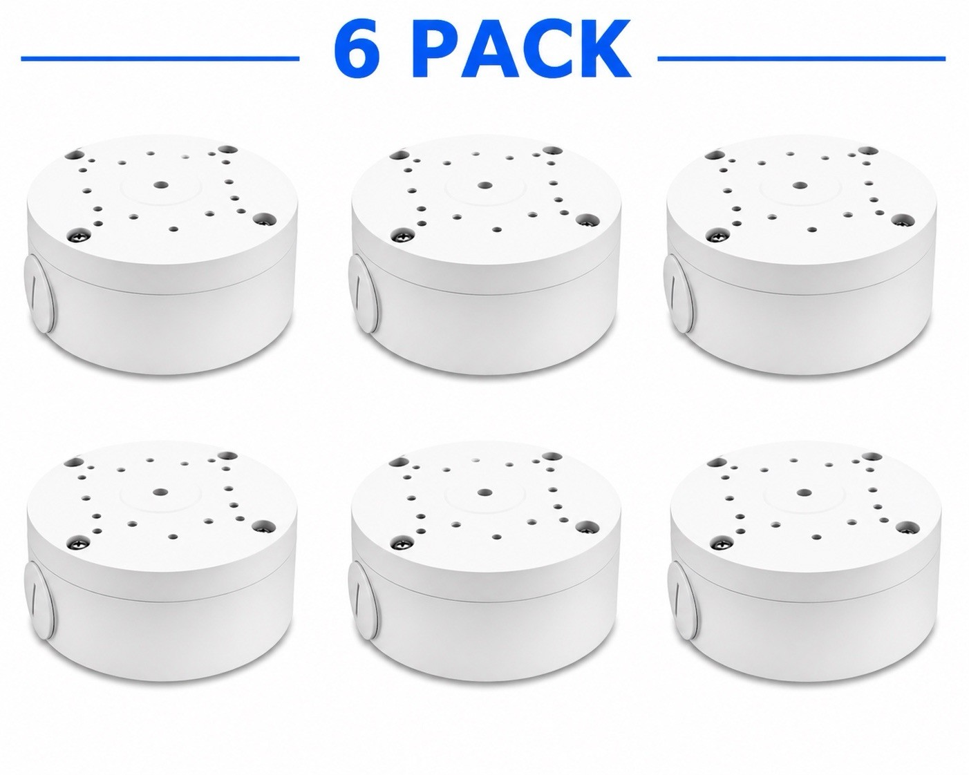 Universal Bullet Security Camera Junction Box Mount Bracket (6 Pack) Aluminum