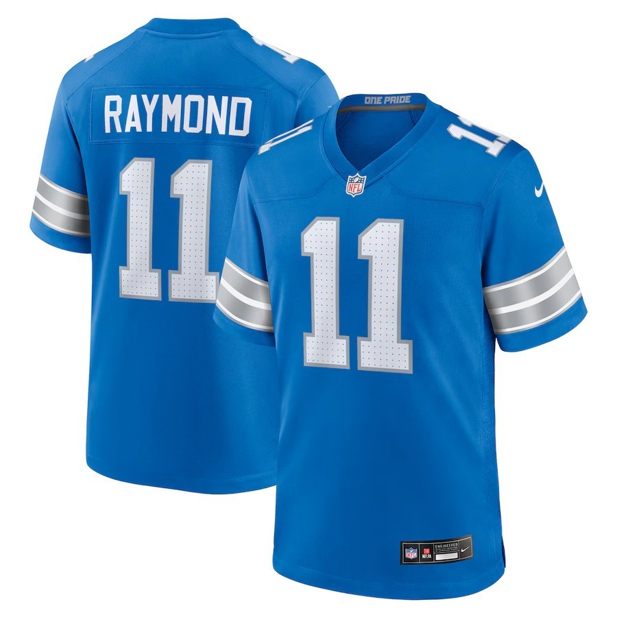 NWT Men's Kalif Raymond Blue Team Game Jersey - All Stitched