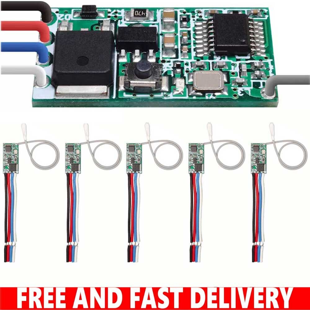 5xDC3.6V-24V 433Mhz 1CH Relay Wireless RF Remote Control Switch Receiver Module