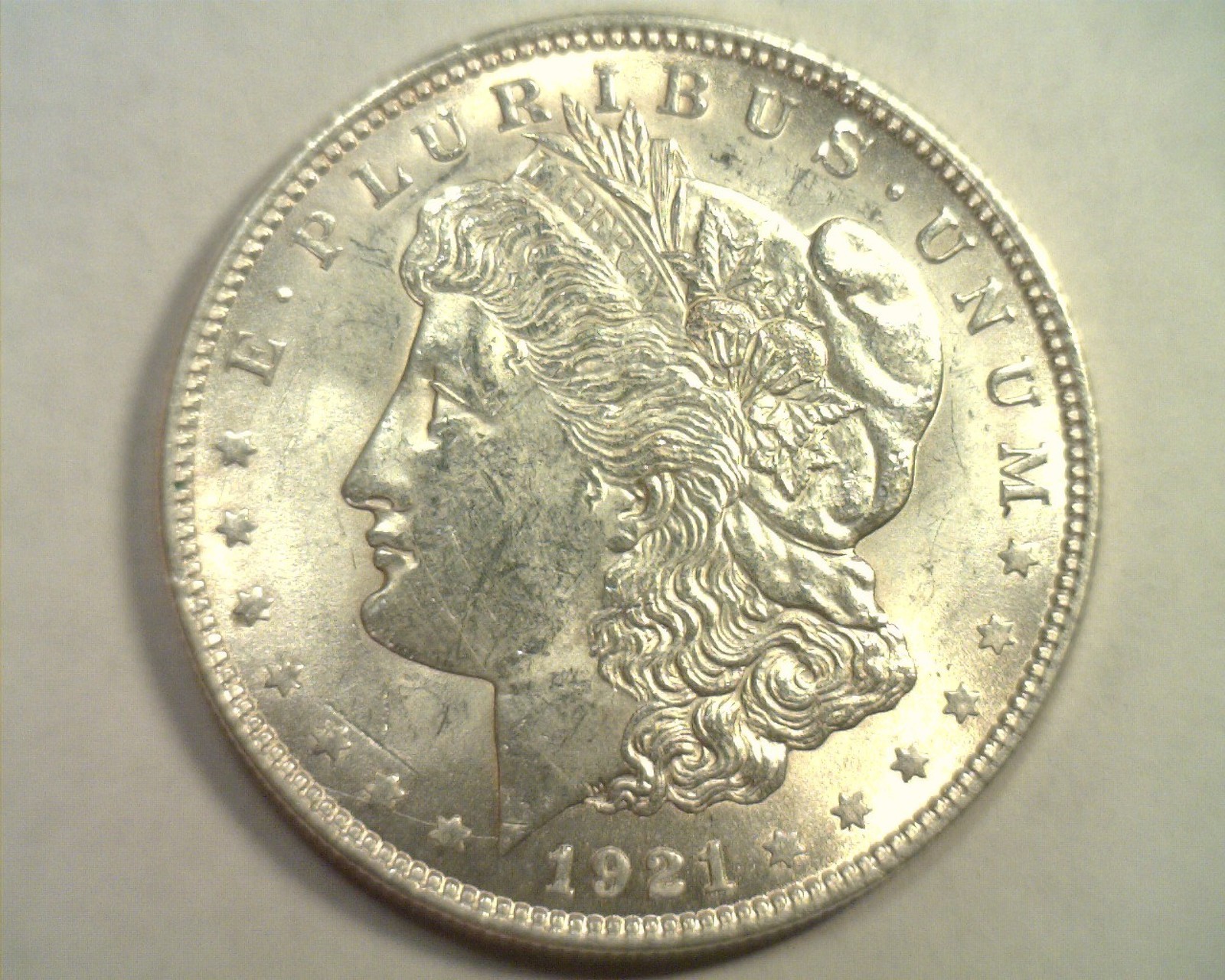 1921 MORGAN SILVER DOLLAR CHOICE ABOUT UNCIRCULATED+ CH. AU+ NICE ORIGINAL COIN