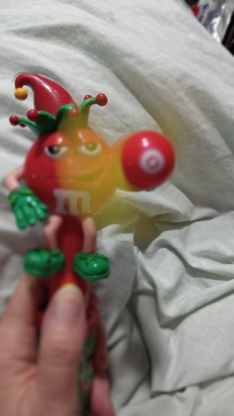 TWO-M&Ms Christmas Red Character Candy Fan Dispenser Without Candy