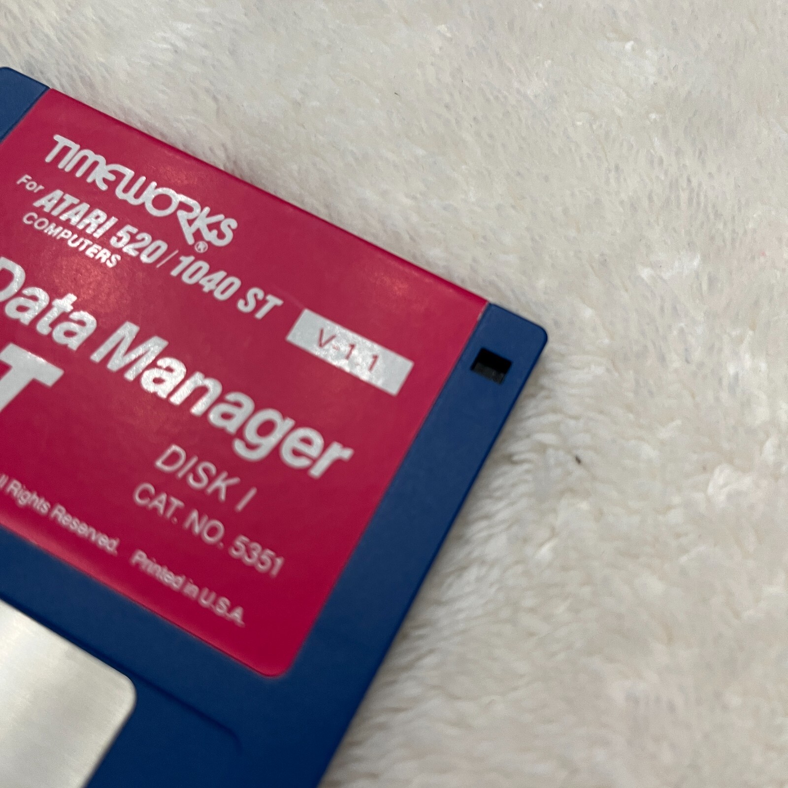 Timeworks Data Manager Database Software for Atari 520ST 1040ST V 1.1 3.5" Disk