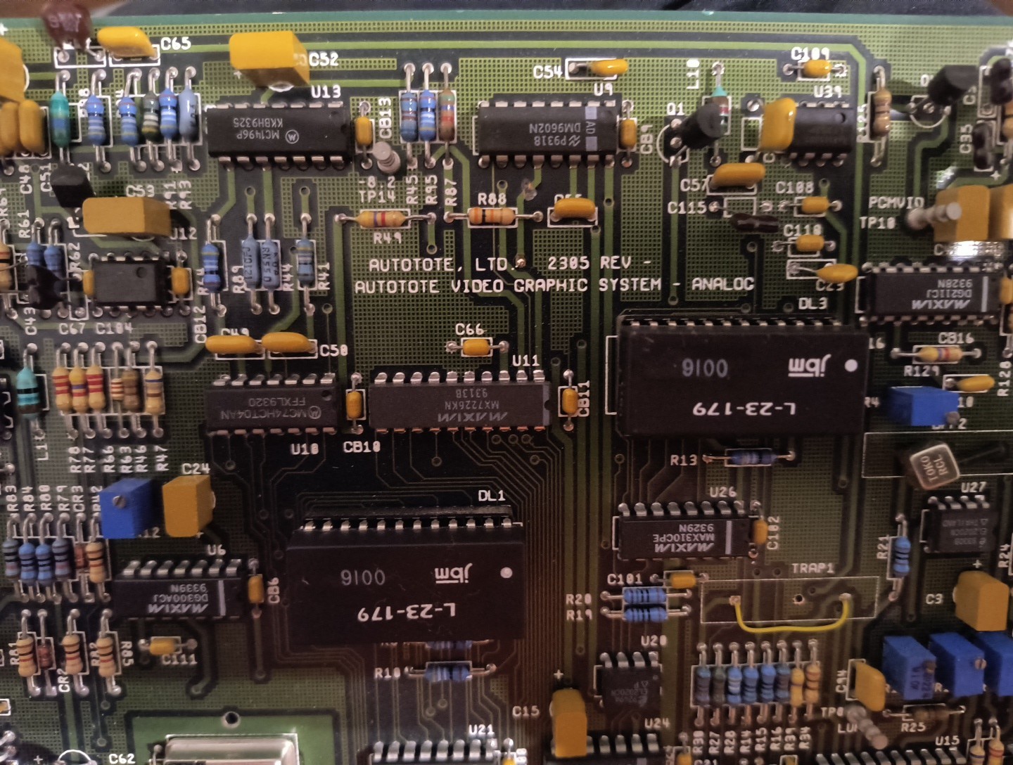 Autotote Video Graphics System Circuit Board Only