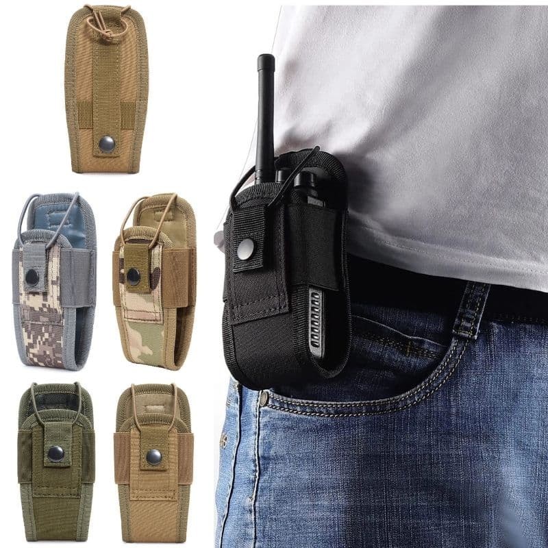Durable Walkies Talkie Pouch Radio Case Waist Bag Holder Pocket Holster Outdoor