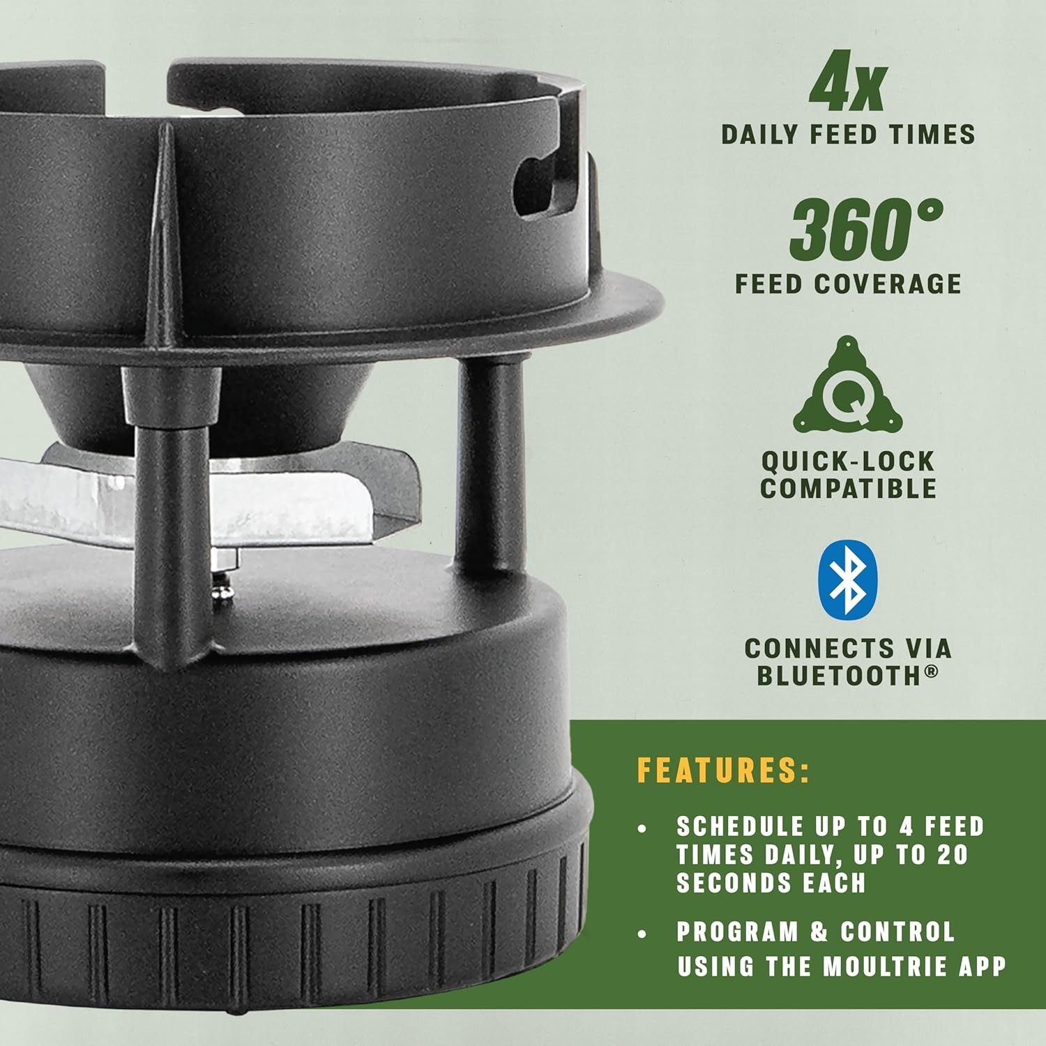 All-in-One II Deer Feeder Kit - Bluetooth Control, 200 lbs Capacity & Quick-Lock