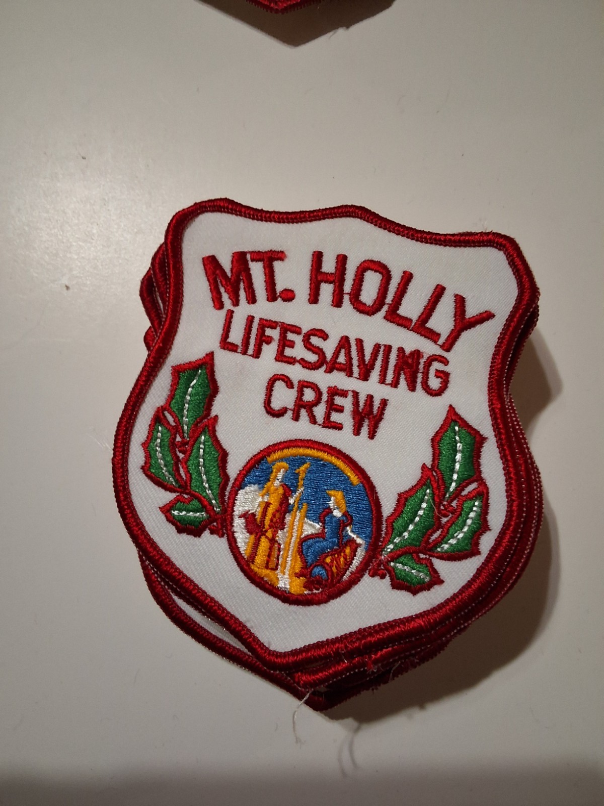 MT. HOLLY LIFESAVING CREW ~ RARE IRON ON PATCHES x10 PATCH LOT