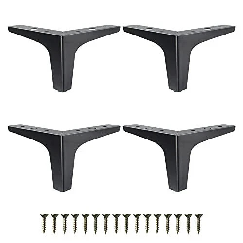 4 Inch Metal Furniture Legs Black Legs For Furniture Set Of 4 Modern Style Repla