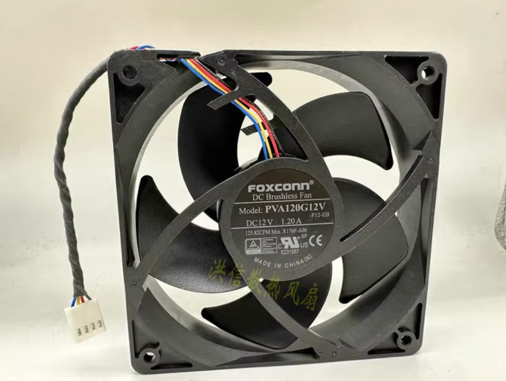 Foxconn PVA120G12V 12025 12V 1.2A 4-Wire High Volume Cooling Fan @1068