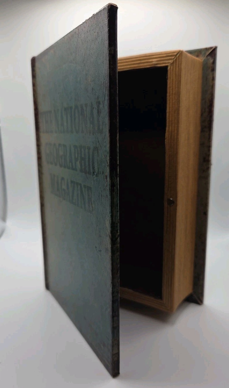 Secret Storage Box Faux National Geographic Book