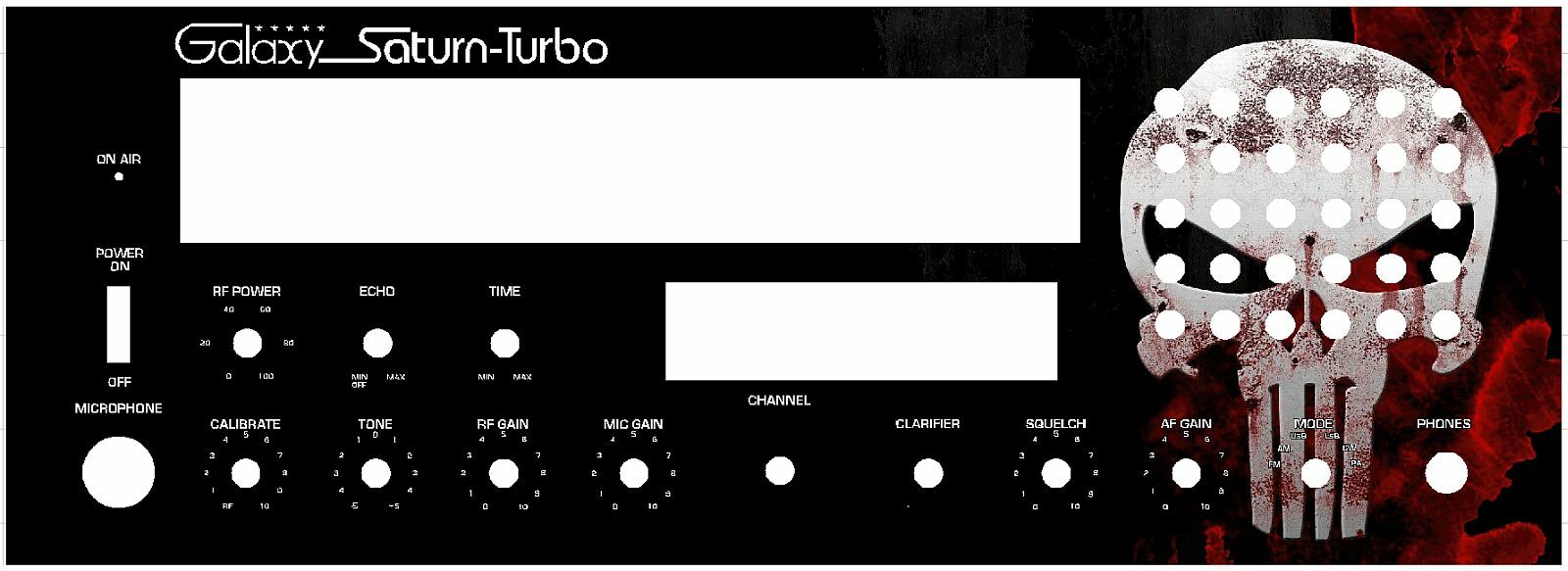 Galaxy Saturn Turbo CB Radio Face Plate Graphic Decal Any Design Color Connex