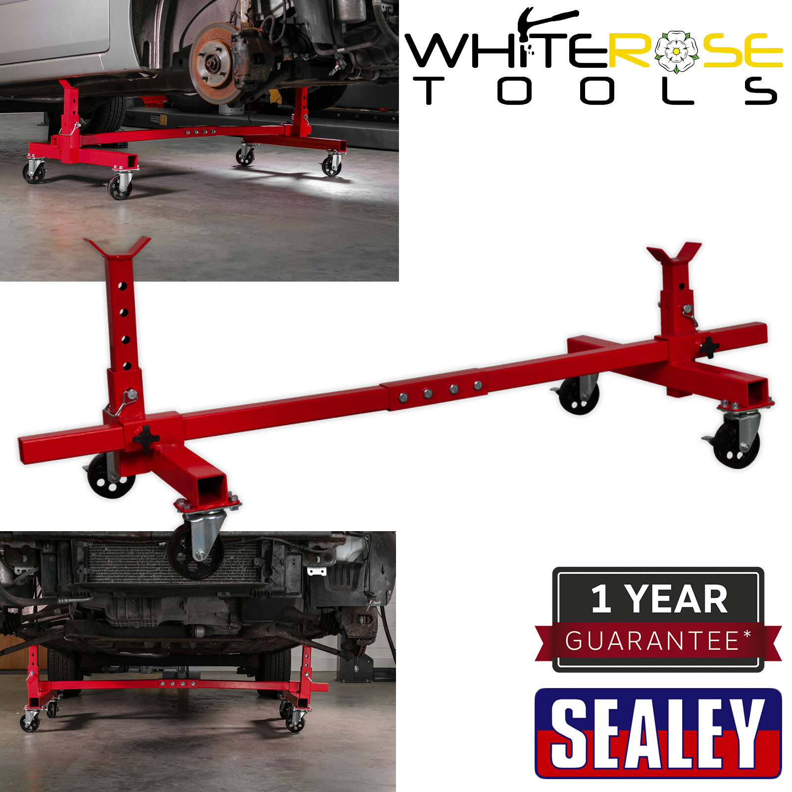 Sealey Vehicle Moving Dolly 2-Post 900kg Lifting Handling Garage Automotive